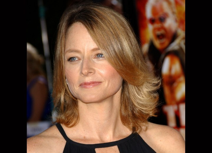Jodie Foster with a medium long hairstyle