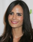 Jordana Brewster's smooth long hair with below the collarbone layers