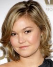 Julia Stiles rocking a neck length haircut with layers