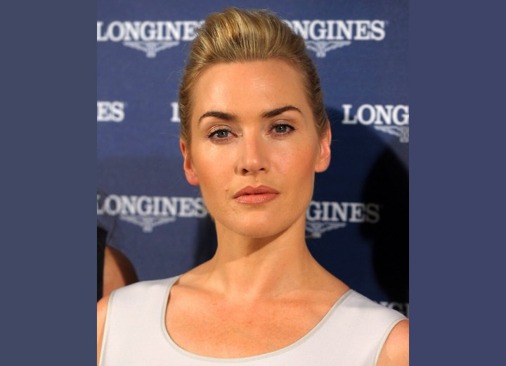 Kate Winslet with her hair styled up with poof