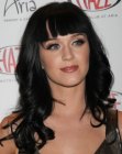 Katy Perry wearing her hair curled away from her face