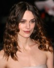 Keira Knightley's romantic long hair with curls and waves