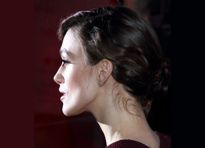 Keira Knightley - side view of hair styled into a knot
