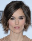 Keira Knightley with a short curled bob