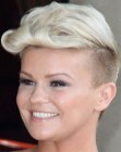 Kerry Katona's hairstyle with shaved sides
