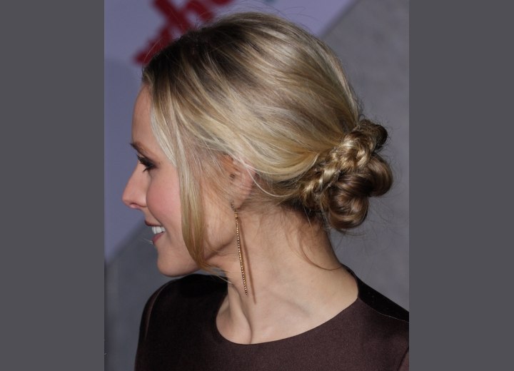 Kristen Bell's updo with a braid