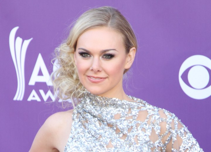 Laura Bell Bundy - Updo with the hair styled off-center