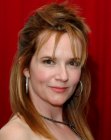 Lea Thompson wearing her hair partially up in the back