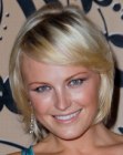 Malin Akerman's short hairstyle that touches the collar