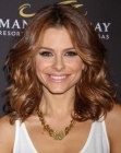 Maria Menounos with her hair cut into a shoulder length style with movement