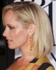 Marley Shelton with hair tucked behind her ear