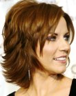 Martina McBride wearing her mid-length hair with layers and textured ends