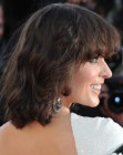 Milla Jovovich with thick bangs