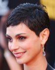 Morena Baccarin's very short pixie hairstyle