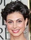 Morena Baccarin with curly short hair
