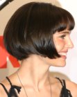 Natalie Portman rocking a short jaw length bob with above the eyebrows bangs