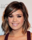 Nicole Anderson rocking a hassle-free above the shoulders hairstyle