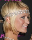 Paris Hilton's 1960s inspired short hair with a headband