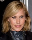 Patricia Arquette wearing her hair in a long bob with side bangs