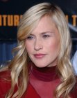 Patricia Arquette's shiny blonde hair with curls at the ends