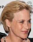 Patricia Arquette's short bob with her hair swept back and away from her face