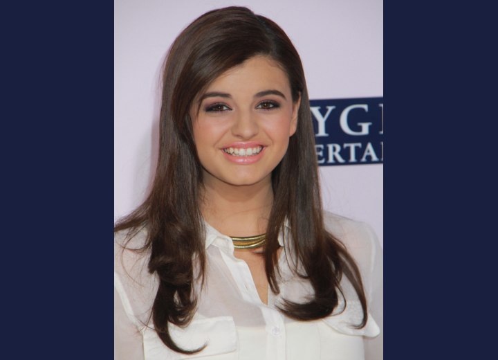 Rebecca Black with a youthful long hairstyle