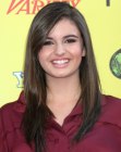 Rebecca Black's long smooth hair with layering for softness