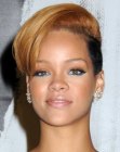 Rihanna's clipped up hair