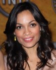 Rosario Dawson's past the shoulders hairstyle with curls