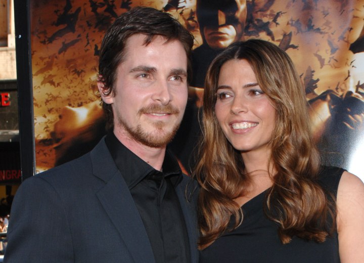 Christian Bale's haircut and stubble beard