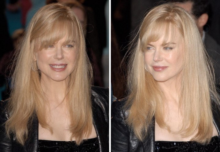 Nicole Kidman with long straight hair