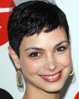 Morena Baccarin with her hair cut super short