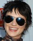 Asia Argento's wearing her hair in a shag-inspired pixie