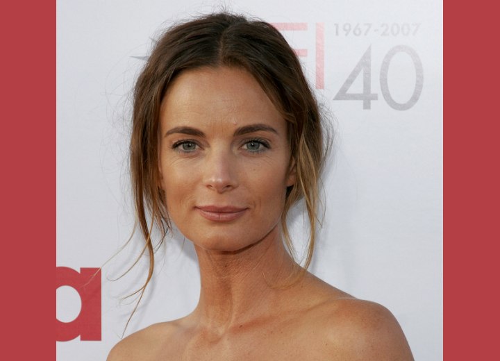 Gabrielle Anwar's hair color with natural looking foils