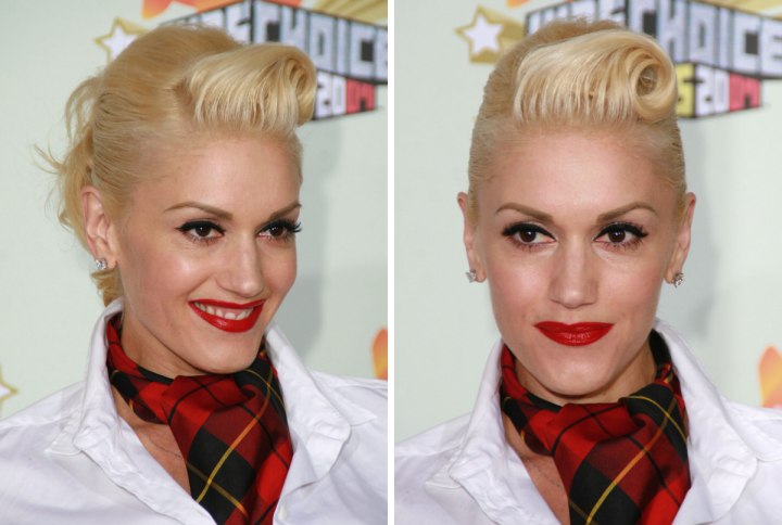 Gwen Stefani - Fifties and sixties hairstyle for blonde hair