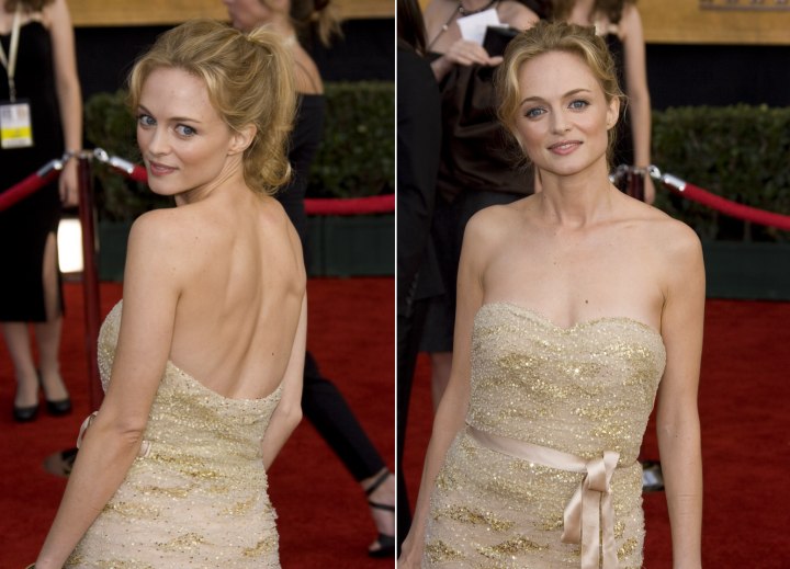 Heather Graham - Wearing her hair styled up with curls