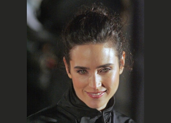 Jennifer Connelly with her hair up