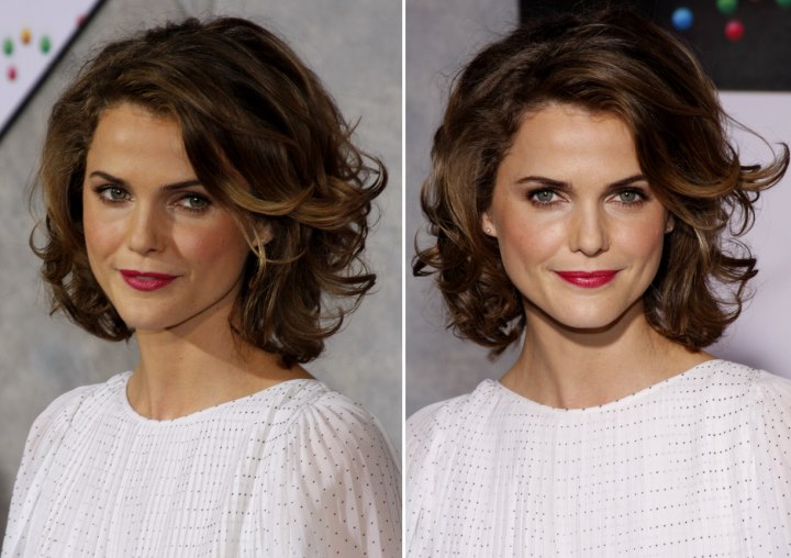 Keri Russell with naturally curly hair