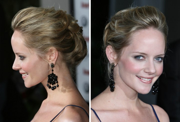 Marley Shelton's hair up style - Side view