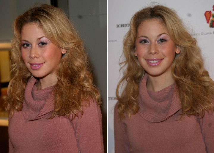 Tara Lipinski - Long hair with large swoop waves