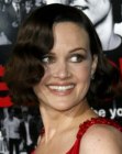Carla Gugino's blunt bob with vintage finger waves styling
