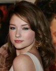 Haley Bennett sporting a long low maintenance hairstyle with layers