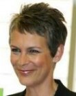 Jamie Lee Curtis rocking a short haircut with layers