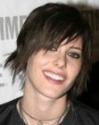 Katherine Moennig with her hair cut in a short shag