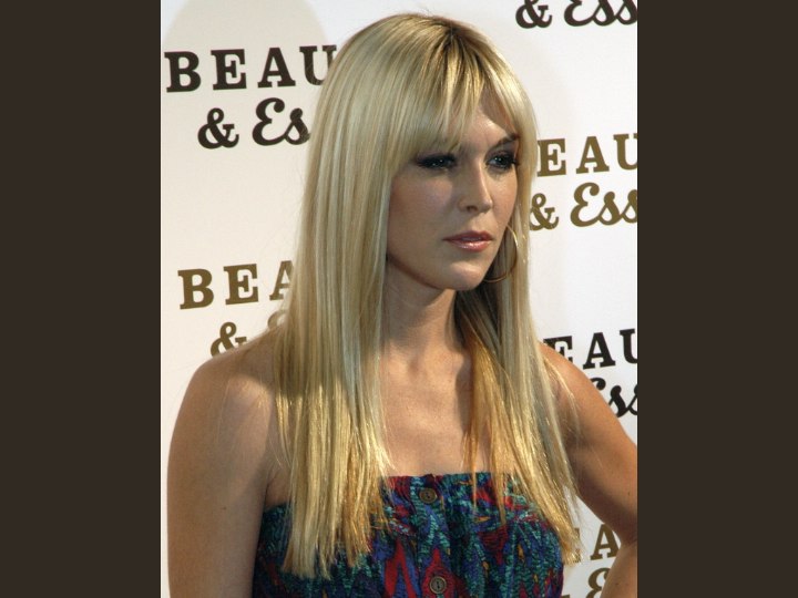 Tinsley Mortimer with very long straight hair