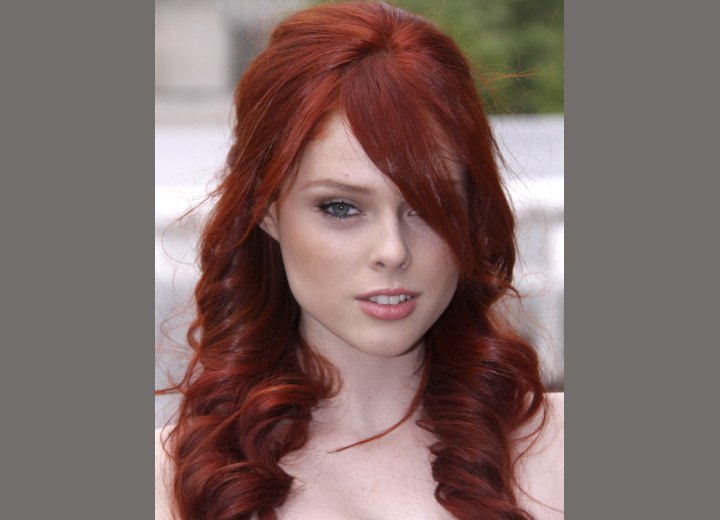 Coco Rocha- Fashionable redhead with long hair