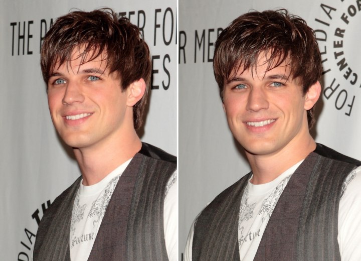 Matt Lanter with a short layered haircut