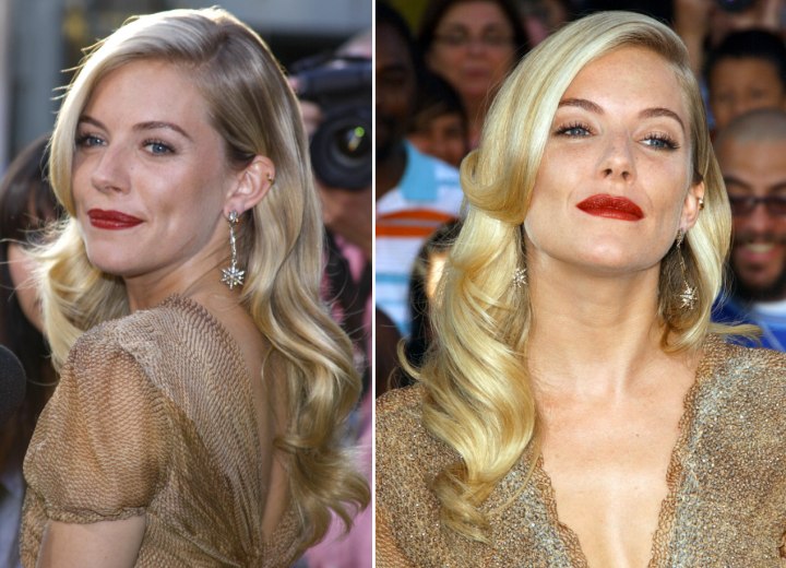 Long hairstyle inspired by the 40s and 50s - Sienna Miller