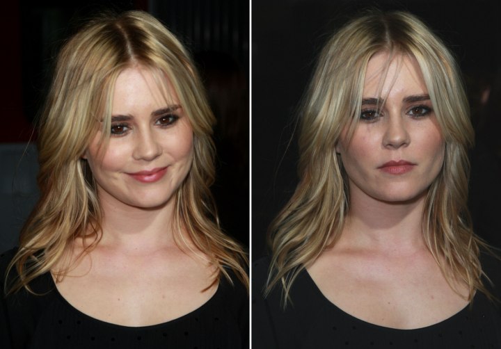 Casual Long Haircut. Alison Lohman with a casual long hairstyle