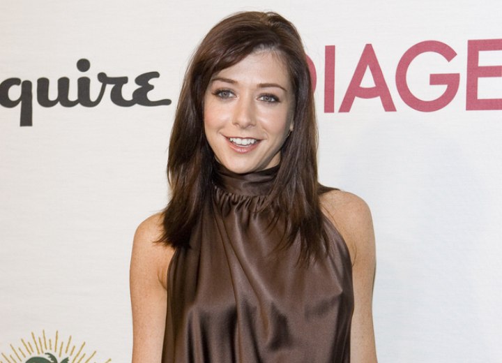 Alyson Hannigan with long chocolate brown hair